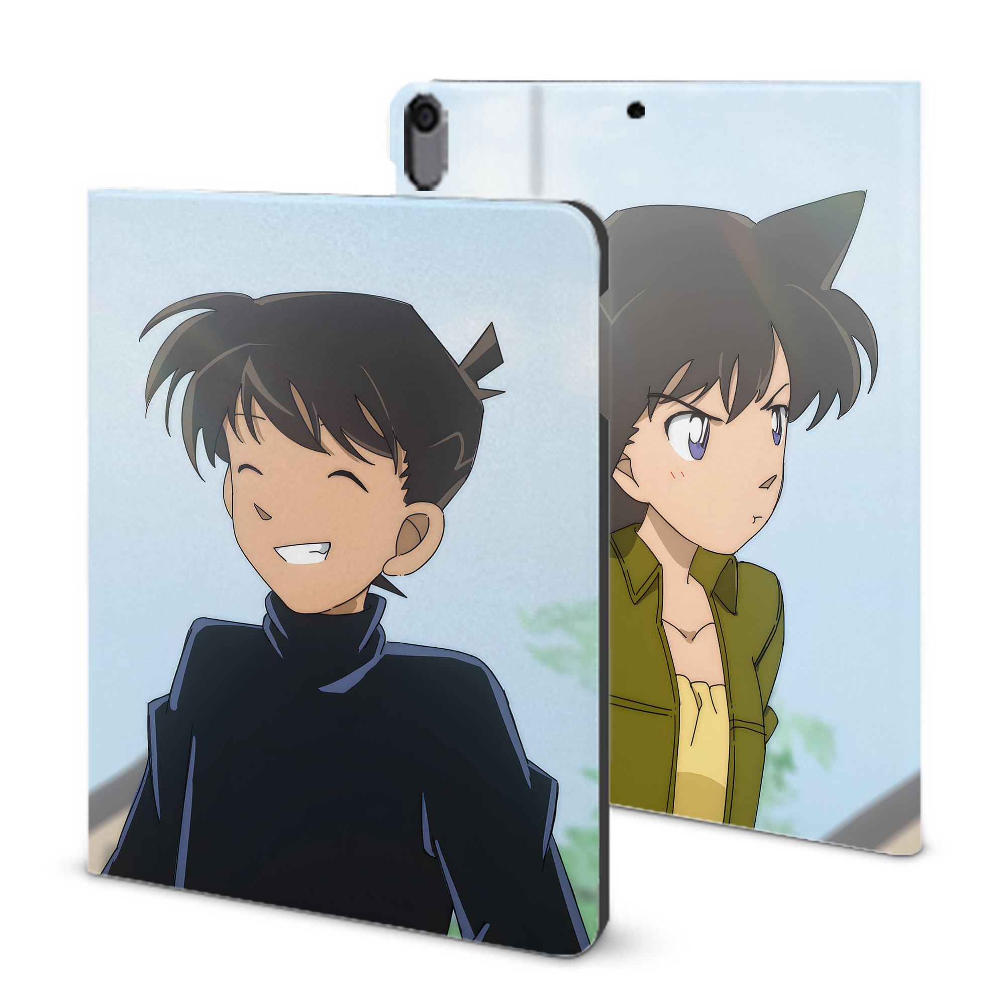 （画像用） 名探偵コナン Detective Conan IPad ケース ブック型 PUレザー TPU 耐衝撃 軽量 薄型 ペン収納なし 全面保護 IPad 各モデル対応